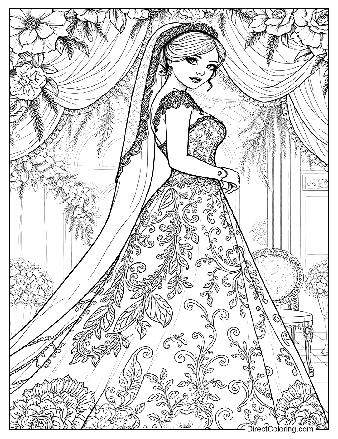 Wedding Dress Sketch To Print